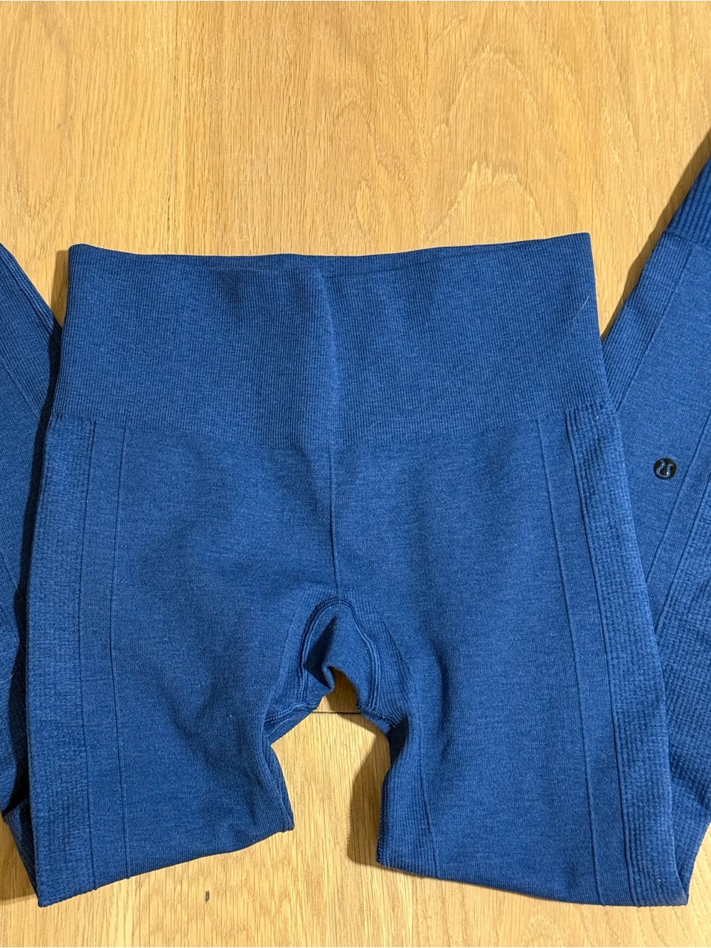 Lululemon Ebb To Street Ribbed Leggings Heather Blue - Picture 2 of 8